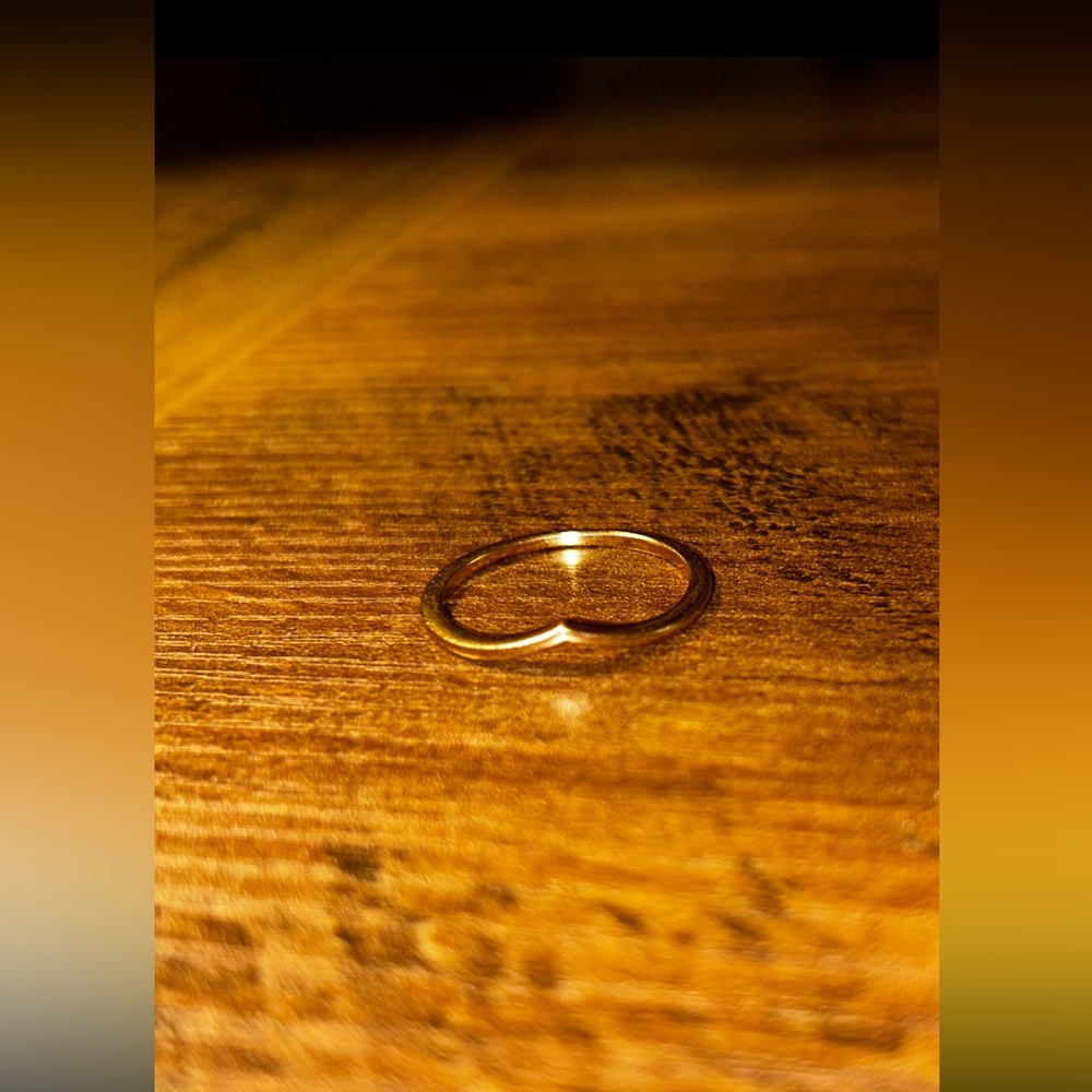 Pandora 14k Gold Plated Polished Wishbone Ring- Size 10 - Picture 3 of 8